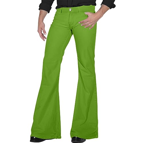 Schlaghose Herren mit Taschen 81er Hosen Herren Vintage Weites Bein Karneval Disco Hosen Herren Schlag Slim Fit Cargohose Herren Sommer Outdoor Hosen Für Herren Chino Hose Herren Freizeit von Generisch