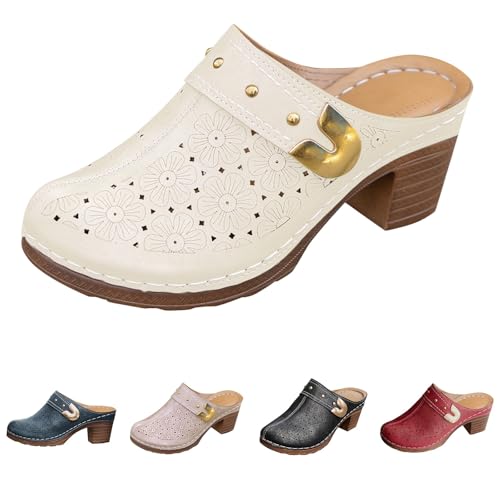 Schlappen Damen Sommer Vorne Geschlossen Pantoletten mit Blockabsatz High Heel Plattform Sandalen Atmungsaktive Bequeme Halbsandalen Hinten Offen Sommerschuhe Damenpantolette Schlappen Damen Sommer Vorne Geschlossen Pantoletten mit Blockabsatz High Heel Plattform Sandalen Atmungsaktive Bequeme Halbsandalen Hinten Offen Sommerschuhe Damenpantolette von Generisch