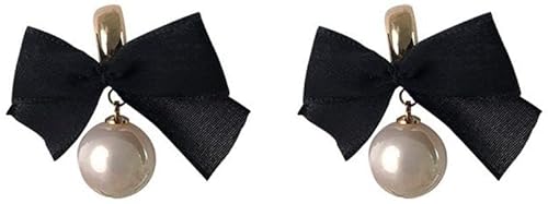 Schleife baumeln Ohrring mit Perle, Elegante Damen Ohrringe Bowknot Ohrringe für Party Hochzeit Bar Schleife baumeln Ohrring mit Perle, Elegante Damen Ohrringe Bowknot Ohrringe für Party Hochzeit Bar von Generisch