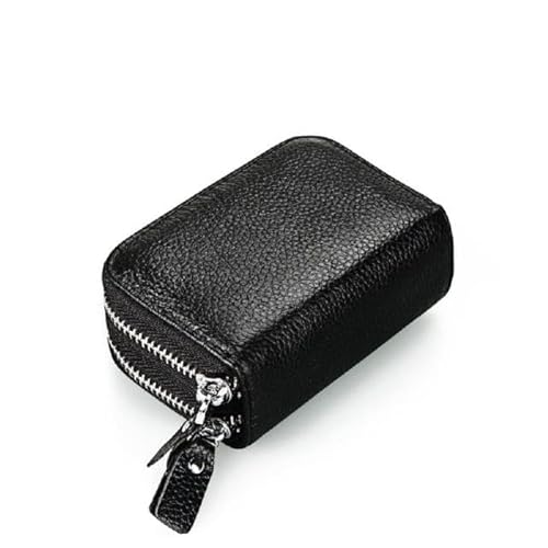 Schlichtes schwarzes Kartenetui mit Reißverschluss: Schlankes Design, geeignet für den täglichen Gebrauch von Generisch