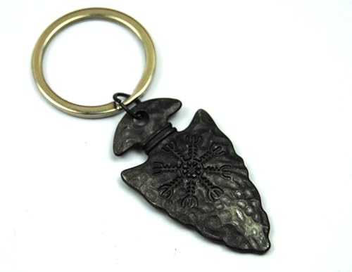 Schlüsselanhänger Pfeilspitze Schiefer Vegvisir Wikinger Germanen Schlüsselanhänger Pfeilspitze Schiefer Vegvisir Wikinger Germanen von Generisch