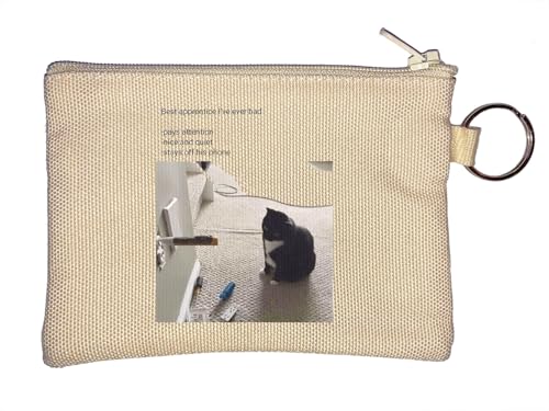 Schlüsselanhänger mit Aufschrift "Best Apprentice I've Ever had Funny Meme Cat", Beige von Generisch