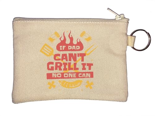 Schlüsselanhänger mit Aufschrift "If Dad Can't Grill It No One Can Barbeque" Beige von Generisch