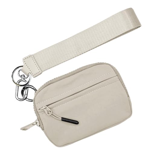 Schlüsselbund Geldbörse – Kreditkartenetui | Handgelenktasche Schlüsselanhänger | wasserdichte Nylon Damen Münzgeldbörsen | Iris Wristlet Wallet | Kompakte Schlüsselring-Geldbörse mit Handschlaufe für von Generisch