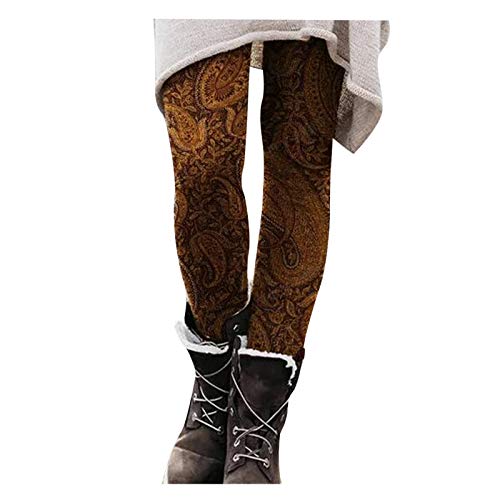 Schlupfhosen Für Damen Warme Sherpa Gefüttert Jogginghose Frauen Leggings Elastische Frauen Weihnachten Leggings Yoga Laufen Täglich Fitness Hosen Leggings Gedruckt Schlaghose Bunte Leggings von Generisch