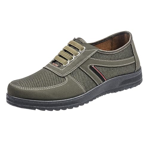 Schlupfschuhe Herren Sneaker Leichtgewichts Walkingschuhe Bequeme Freizeitschuhe Atmungsaktiv Arbeitsschuhe Rutschfest Sportschuhe Herrenschuhe mit Schnürsenkel Halbschuhe Weich Winterschuhe von Generisch
