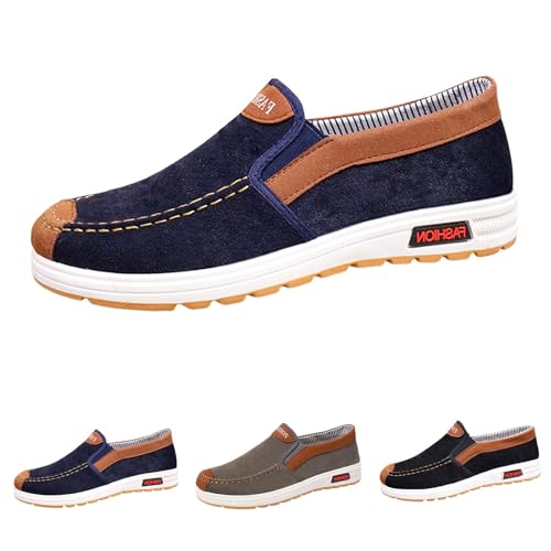 Schlupfschuhe für Herren, lässig, orthopädische Sneaker, atmungsaktiv, Outdoor, Wandern, Sneaker, Segeltuch, weiche Unterseite, rutschfest, leicht, weite Passform, bequeme Wanderschuhe, blau, 39 2/3 Schlupfschuhe für Herren, lässig, orthopädische Sneaker, atmungsaktiv, Outdoor, Wandern, Sneaker, Segeltuch, weiche Unterseite, rutschfest, leicht, weite Passform, bequeme Wanderschuhe, blau, 39 2/3 von Generisch