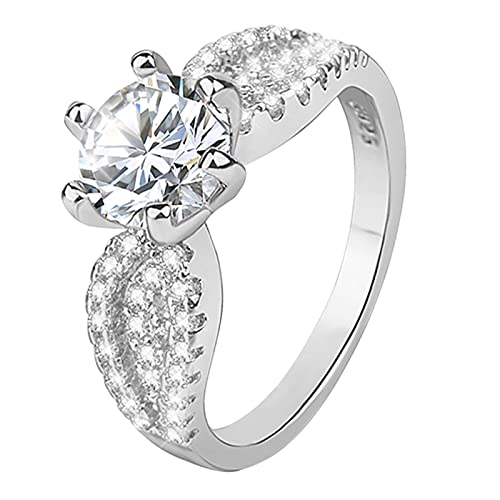 Schmetterling 925 Sterling Silber Ringe für Damen Bandring Eternity-Stapelring Ring Geburtstag Geschenk für Sie Zirkonia Schmetterling Schmuck von Generisch