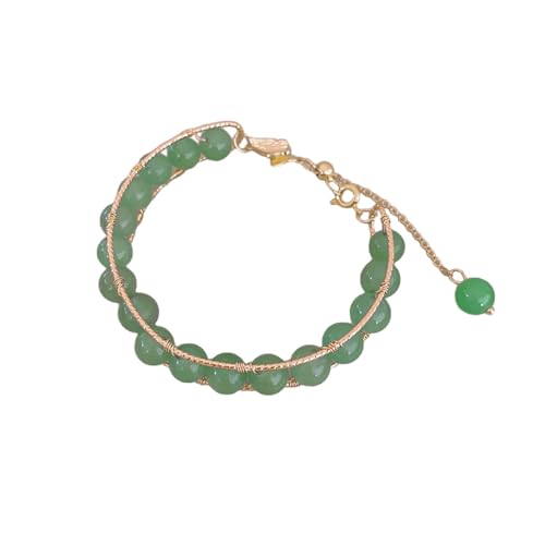 Schmetterlings-Armband mit Natursteinen, Temperament, personalisierbar, vielseitig, leicht und hochwertig, Perlen-Herz-Ohrringe, Einheitsgröße, Künstlicher Kristall, Kein Edelstein von Generisch