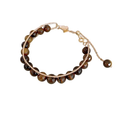 Schmetterlings-Armband mit Natursteinen, Temperament, personalisierbar, vielseitig, leicht und hochwertig, Perlen-Herz-Ohrringe, Einheitsgröße, Künstlicher Kristall, Kein Edelstein von Generisch