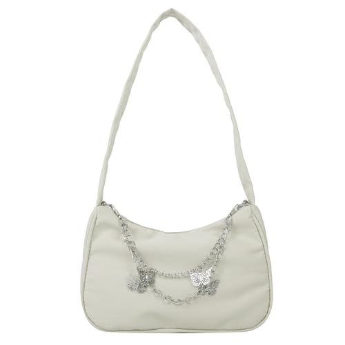 Schmuck Damen Schulter Casual Tier Handtasche Eine Unterarm Kette Umhängetaschen Damen (White, One Size) von Generisch