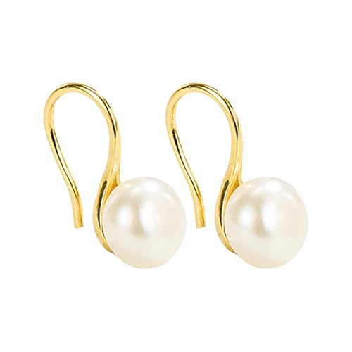 Schmuck Für Ohrringe Pearl Earrings Korean Version Light Simple Geometric Shape High Heels Ear Hooks Earrings For Women Wikinger Ohrringe Damen (Gold, One Size) von Generisch