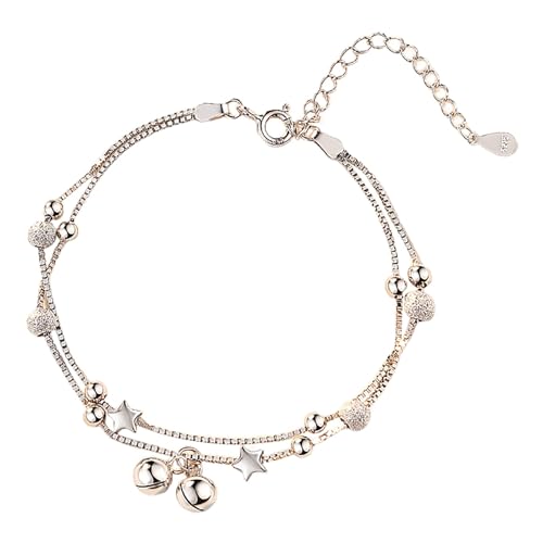 Schmuck Ringe Silver Bracelet For Women Simple Adjustable Bangle Bracelets Dainty For Birthday Anniversary Christmas Thanksgiving Day Armband Für Damen Buchstabe T (C, One Size) von Generisch