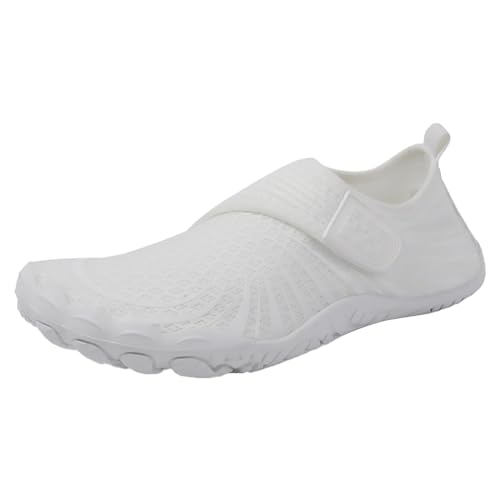 Schnee Mokassins für Damen Damen Herren Leicht Schwimmschuhe Tauchen Strandschuhe Outdoor Barfuß Tauchschuhe Schwimmen Waten Strandschuhe Regenstiefel Gummistiefel Regenstiefel für Damen Kurz, weiß, von Generisch