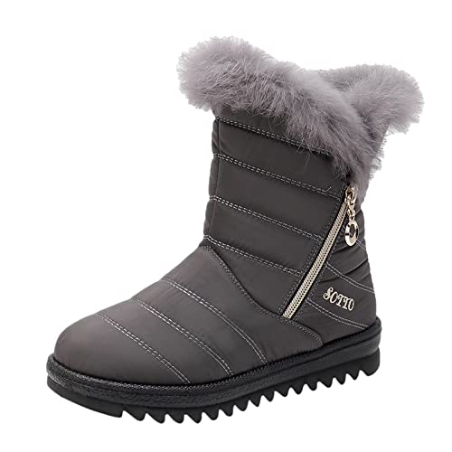 Schneeschuhe Damen Wasserdicht Gefüttert Trekking Boots Winterstiefel Rutschfest Warm Wanderschuhe Winterschuhe Outdoor Hoch Schneestiefel Halbschaft Bequeme Stiefel Winterboots von Generisch