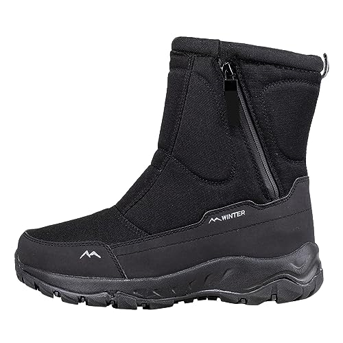 Schneeschuhe Damen Wasserdicht Gefüttert Weite H 39 Braun Winterboots Plattform Elegant Kurzschaft Hoch Winterstiefel Winterschuhe Flach Schwarz Warme Outdoor Schlupfstiefel Schneestiefel von Generisch