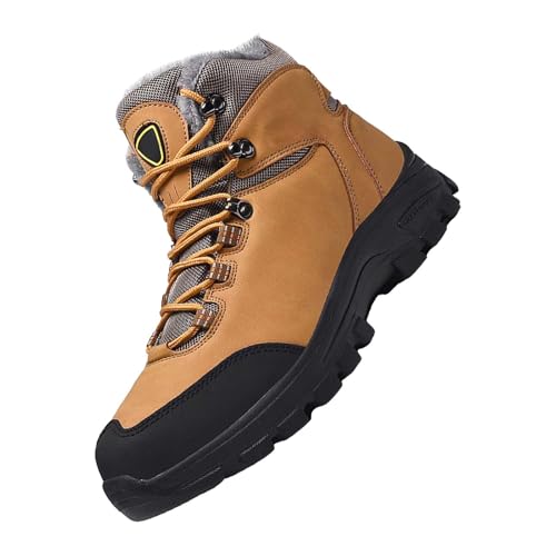 Schneeschuhe Herren Gefüttert, Leichte Trekkingschuhe Herren, Outdoorschuhe High-Top Winterstiefel rutschfest Schneestiefel Mit Schnürung Wanderstiefel Einfarbig Bequeme Sportschuhe Schneeschuhe Herren Gefüttert, Leichte Trekkingschuhe Herren, Outdoorschuhe High-Top Winterstiefel rutschfest Schneestiefel Mit Schnürung Wanderstiefel Einfarbig Bequeme Sportschuhe von Generisch