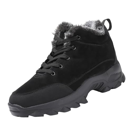 Schneeschuhe Herren Wandern Trekkingschuhe Wasserdichtes Obermaterial Wanderstiefel mit Fleece Gefüttert Schneestiefel Leicht Snowboots Thermal Schnürstiefeletten Outdoor Winterschuhe von Generisch