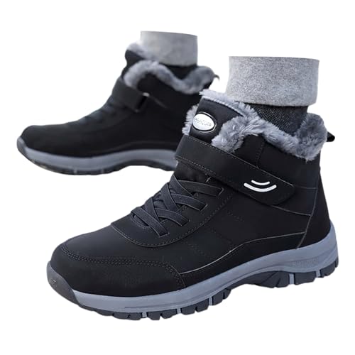 Schneestiefel Damen Wasserdicht Gefüttert Hoch Winterschuhe Wanderschuhe Warm Outdoor Winterstiefel Rutschfest Trekking Boots Schneeschuhe Halbschaft Sport Damenstiefel Stiefel von Generisch