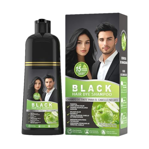 Schnelles Schwarzes Haarfarbstoff Shampoo, Kräuter -Farbshampoo, Haarfarblösung, Feuchtigkeitsspendende Formel, Sanft Auf Kopfhaut, 500 Ml, Für Frauen, Männer Tägliche Pflegeheim Salon Schnelles Schwarzes Haarfarbstoff Shampoo, Kräuter -Farbshampoo, Haarfarblösung, Feuchtigkeitsspendende Formel, Sanft Auf Kopfhaut, 500 Ml, Für Frauen, Männer Tägliche Pflegeheim Salon von Generisch