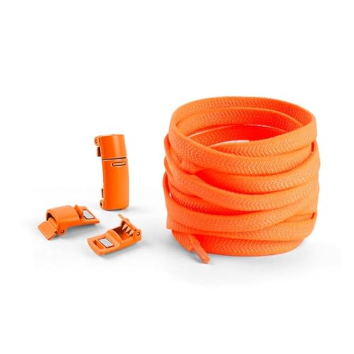 Schnürsenkel mit Magnetverschluss for Binden – Elastische Sneaker-Schnürsenkel for Kinder und Erwachsene – 20 Farboptionen(Orange) von Generisch