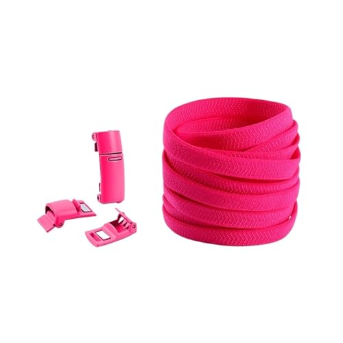 Schnürsenkel mit Magnetverschluss for Binden – Elastische Sneaker-Schnürsenkel for Kinder und Erwachsene – 20 Farboptionen(Rose red) von Generisch