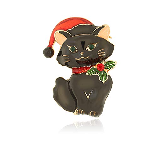 Schöne Katzenbrosche für Damen und Mädchen, Emaille, Schal, Clip, Weihnachtsgeschenk, nützlich und professionell von Generisch