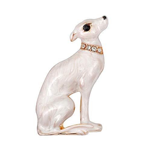 Schöne unisex strass eingelegten hund brosche schal kleidung dekor schmuck geschenk weiß hohe qualitätPraktisch und geschickt. von Generisch
