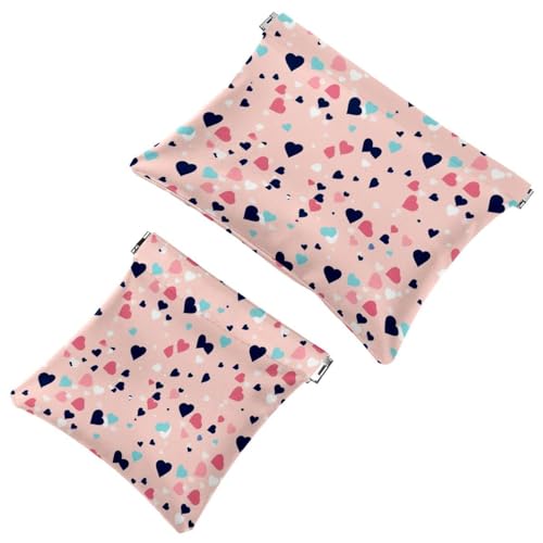 Schrapnell-Tasche für Geldbörse, farbiger Leopardenmuster, 364 wasserdichte Make-up-Tasche, tragbare Tasche für Damen, Geschenke, 2 Stück, Mehrfarbig 02, A：7.1x5.8in/18x14.8cm，B:4.7x4.5in/12x11.5cm von Generisch