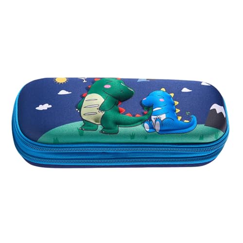 Schreibwaren-Stifttasche, großes Fassungsvermögen, wasserdicht, Cartoon-Muster und -Design, Federmäppchen für Familie, Freunde, Kinder, Dinosaurier, Refer to description, Unisex von Generisch