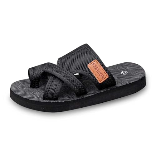 Schuhe 39 Damen Stoff Flip Flops Outdoor Casual Bequeme Strand Hausschuhe Schuhe Damen Kariert Rot (Black, 41) von Generisch