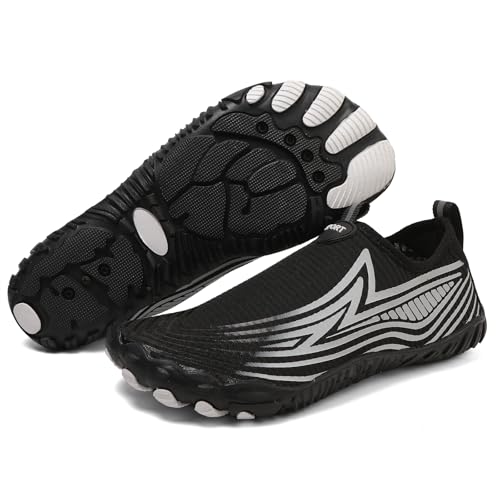 Schuhe Barfußschuhe Herren Damen Wasserschuhe Schnell Trocknend Badeschuhe Strandschuhe Laufschuhe Knit Sneaker Fitnessschuhe Wasserschuhe Traillaufschuhe für Outdoor-Aktivitäten von Generisch