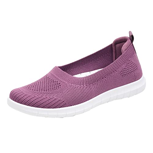Schuhe Damen Bequeme Sports & Outdoor Shoes for Women Slipper Sneaker Sommer Rote Leder Sportschuhe Für Barfuss Orthopädische Barfussschuhe Ballerina von Generisch