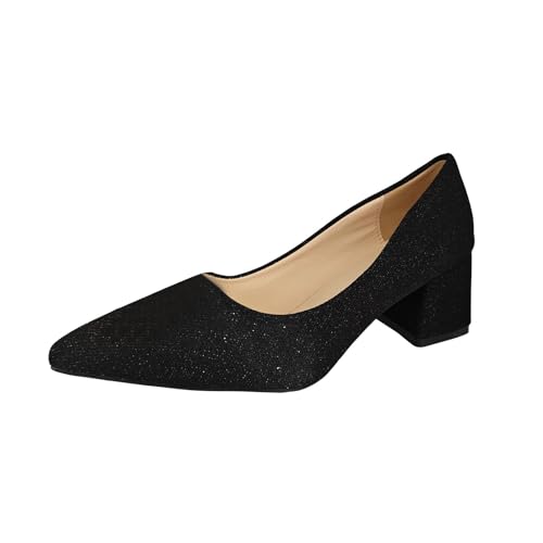 Schuhe Damen Elegant Heels Mädchen Ballerina Pumps Breite Füße Sneaker Zum Kleid High Hohe Sommer Für Frühling Mit Absatz Riemchen Weite Niedriger Elegante Absatzschuhe von Generisch