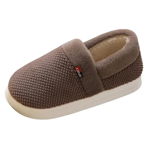 Schuhe Damen Elegant Pumps Paarschuhe Dicke Sohle Heimtextilien All-Inclusive-Hausschuhe mit Absatz Mode Bequeme warme Hausschuhe mit weicher Sohle Orthopädische Schuhe Damen (Coffee, 43) von Generisch