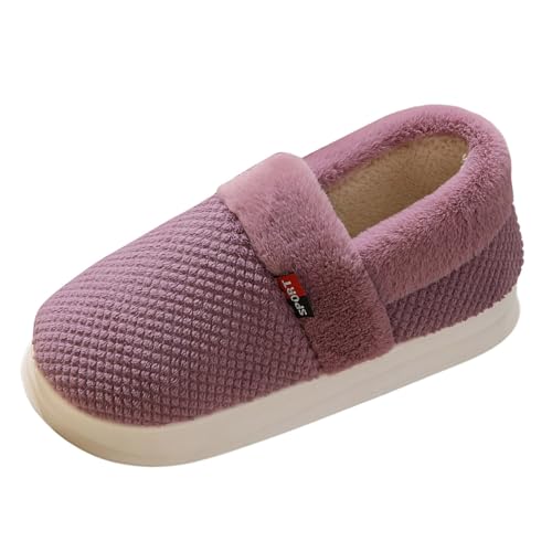 Schuhe Damen Elegant Pumps Paarschuhe Dicke Sohle Heimtextilien All-Inclusive-Hausschuhe mit Absatz Mode Bequeme warme Hausschuhe mit weicher Sohle Orthopädische Schuhe Damen (Purple, 37) von Generisch