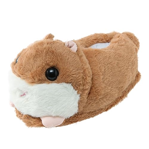 Schuhe Damen Winterschuhe Frauen Schuhe Weiche Sohle Warme Haushalt Baumwolle Hamster Plüsch Mode Tasche Baumwolle Damen Schuhe Ballerina Blau (Coffee, One Size) von Generisch