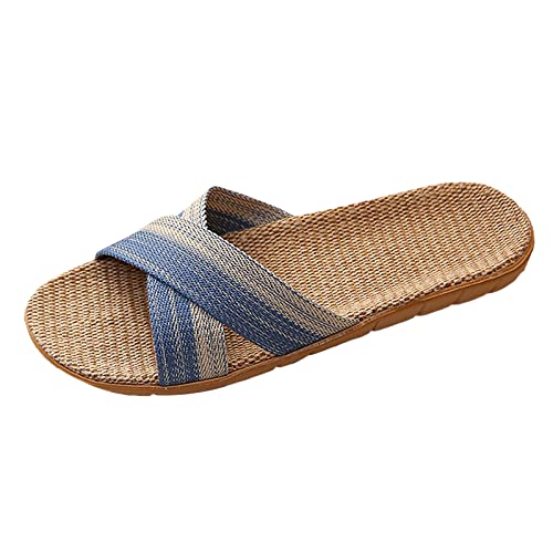 Schuhe Herren Laufschuhe -Rutsch-Boden Leichte schweißabsorbierende Hausschuhe Rennrad Schuhe Herren Look (Navy, 45) von Generisch