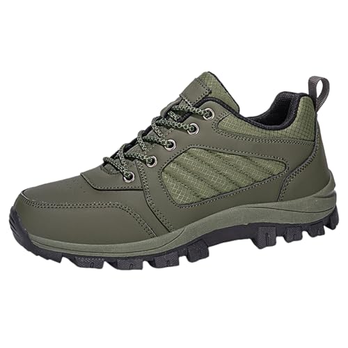 Schuhe Herren Schwarz 44 Damen Sportschuhe Frühling und Wanderschuhe Outdoor Wanderschuhe Country Schuhe Lederbekleidung rutschfeste Wandersportschuhe Badminton Schuhe Herren 43 (Green, 41) von Generisch