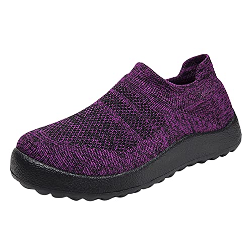 Schuhe Herren Sneaker Ohne Schnüren,Freizeitschuhe Herren Mesh Trekkingschuhe Mesh Atmungsaktiv Schlupfschuhe Weichen Sohle Fitnessschuhe rutschfeste Laufschuhe Fashion Flache Schuhe Bequeme von Generisch