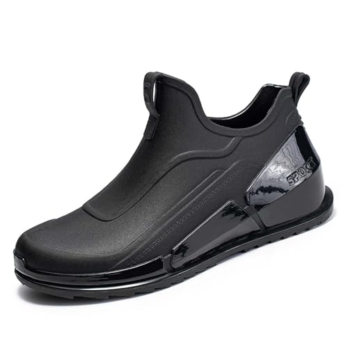 Schuhe Herren Wasserdicht Anti-Rutsch Boots Atmungsaktiv Kurz Regenfüßlinge Regenschuhe Outdoor Und Garten Mode Gartenschuhe Gummistiefel von Generisch