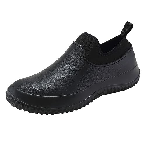 Schuhe Herren Wasserdicht Anti-Rutsch Gummistiefel Kurz Gartenschuhe Regenfüßlinge Wasserdichte Arbeitsschuhe Mode Boots Regenschuhe von Generisch