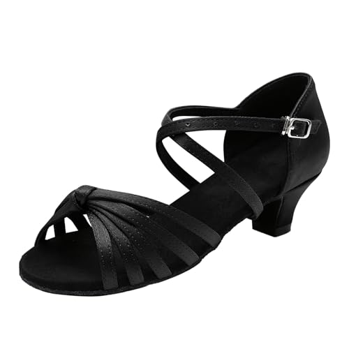 Schuhe Mädchen Ballett Ballettschuhe Rutschfeste Prinzessin Schuhe Ballettschuhe Mädchen Glitzer Schuhe Modische Ballettschuhe Gesellschaftstanz Latein Tanzschuhe Für Kinder (Black, 32 Little Kid) von Generisch