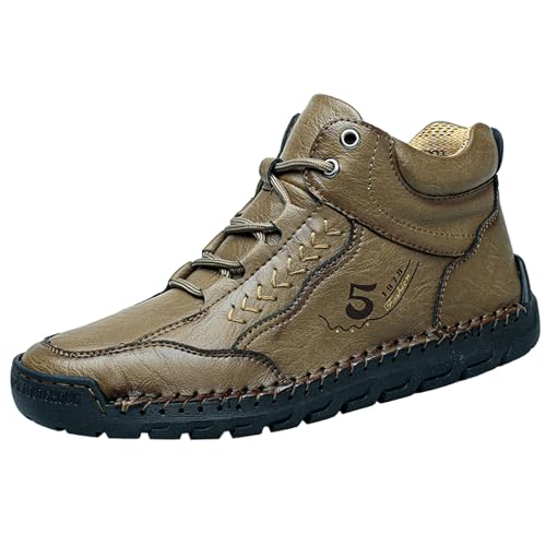Schuhe Sneaker Herren Handnaht Leder Stiefeletten Turnschuhe Flache Sportliche Freizeitschuhe FüR MäNner Aus Leder High Top Walkingschuhe Businessschuhe Vintage Arbeitsschuhe Fahrschuhe Wanderschuhe Schuhe Sneaker Herren Handnaht Leder Stiefeletten Turnschuhe Flache Sportliche Freizeitschuhe FüR MäNner Aus Leder High Top Walkingschuhe Businessschuhe Vintage Arbeitsschuhe Fahrschuhe Wanderschuhe von Generisch