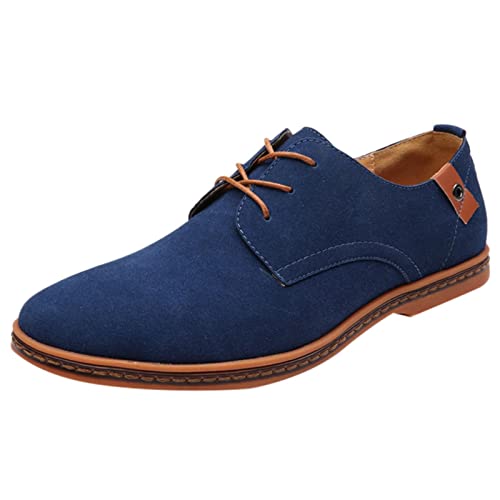 Schuhe Ultra Herren Herrenmode Casual Solid Lace Up Oxfords Lederschuhe Herren Business Schuhe Herren Schuhe 42 Neu (Blue, 45) von Generisch