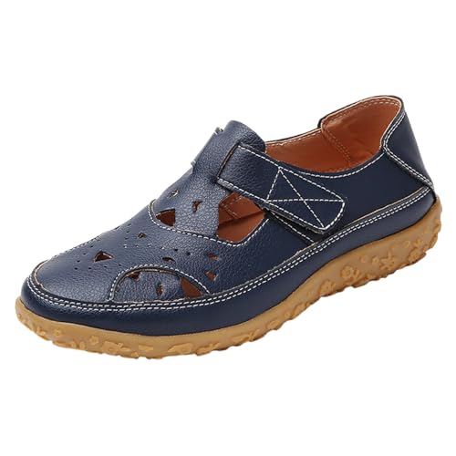Schuhe Wasserdicht Damen Zehensandalen Aus Bequeme Weiche Sohle Knöchelriemen Orthopädische Strandschuhe (Blue, 38) Leichte Stoffschuhe Barfußschuhe Herbst Herren Winter Weiß Orthopedische von Generisch