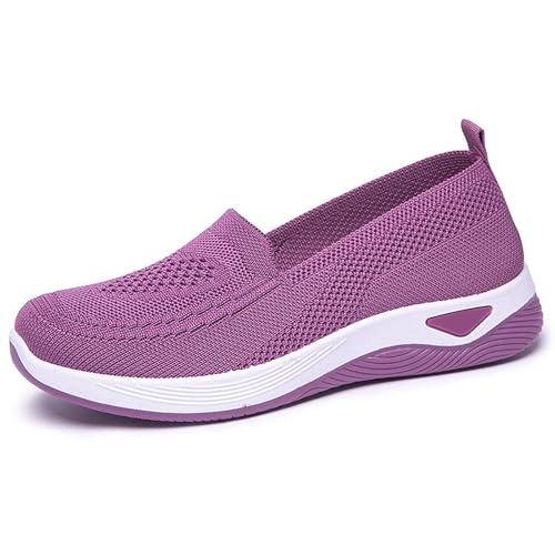 Schuhe Weite K Damen Freizeitschuhe Sommermode Hohl Atmungsaktiv Flacher Absatz Weiche Sohle (Purple, 36) Sneaker Weiß Barfußschuhe Herbst Herren Winter Orthopedische Barfuss Herrn 43 Blau Soft von Generisch