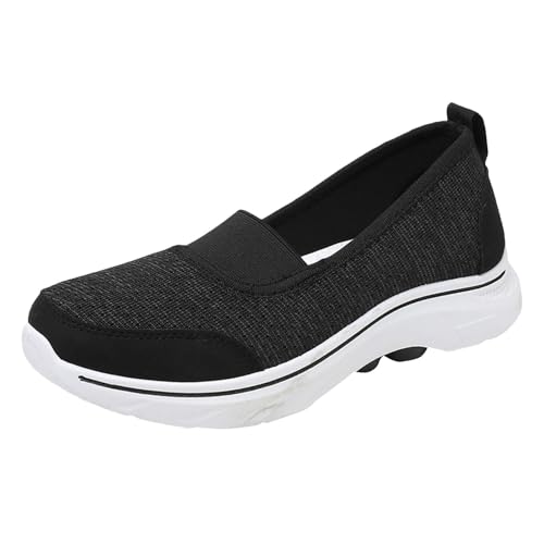 Schuhe für Herren, lässig, stilvoll, leicht, bequem, weiche Sohle, leicht, bequem, atmungsaktiv, Walking-Sneaker, Tennis, Fitnessstudio, Workout, Trainingsschuhe, Schwarz , 37 EU von Generisch