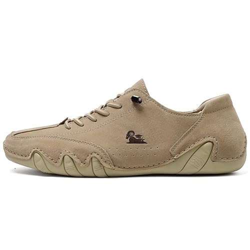 Schuhe für Herren Alpaca Barfuss Schuhe wasserdichte und Atmungsaktive Orthopädische Sneaker Leicht rutschfest Bergxperten Sneaker Außenbereich Wasserdichter Leder Outdoor Turnschuhe von Generisch
