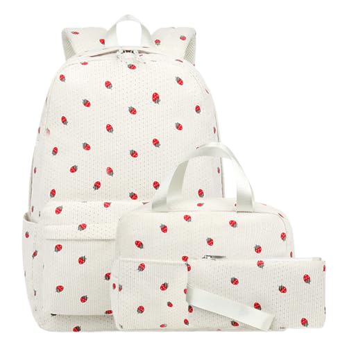 Schulbag Girls Teens - Leichtes Leinwand Schulbag Set | Cord -Büchertasche Sets | Bleistift Case Für Sport College Reiseurlaub Outdoor Aktivitäten Wanderkamerad von Generisch